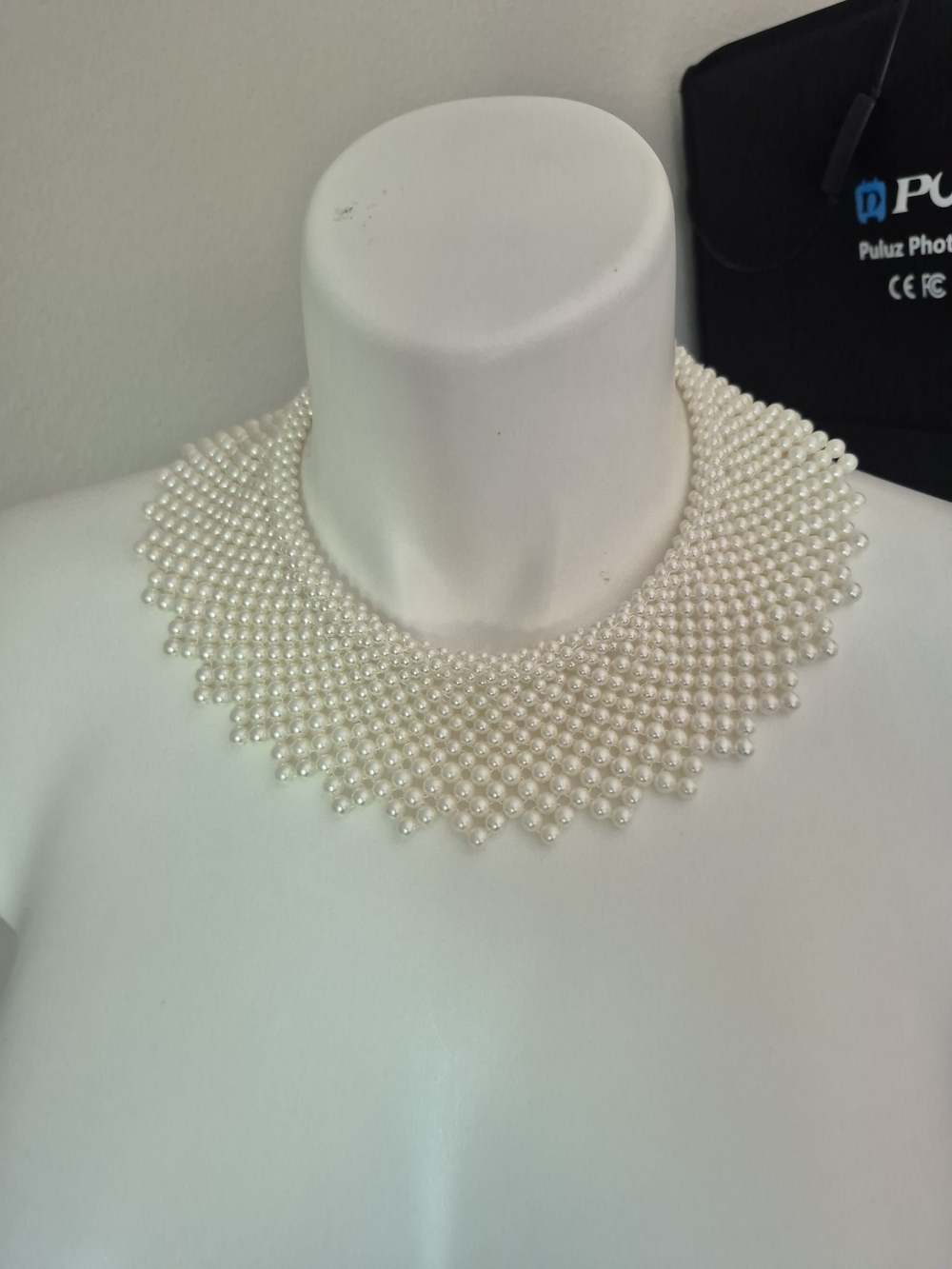 Classic White Pearl Collar Necklace - Women Jewelry